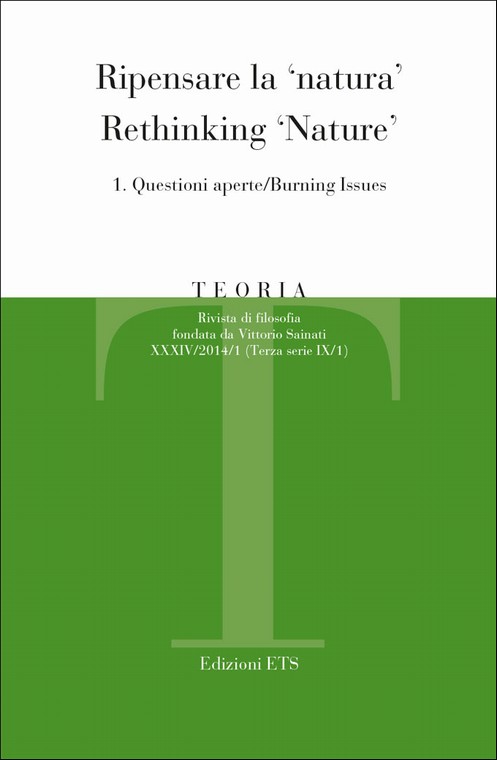 Ripensare la 'natura' / Rethinking 'Nature' – 1. Questioni aperte/Burning Issues Copertina_Teoria_2014-1