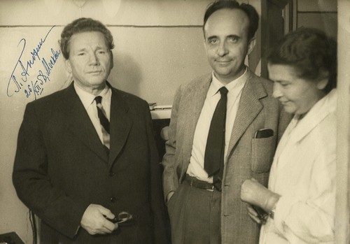 Giusepp Moruzzi in un momento di una conferenza tenutasi a Mosca nel 1958