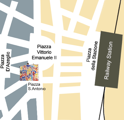 Haring Tuttomondo Pisa map
