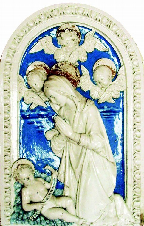 2/ - Andrea Della Robbia, <i>Madonna in adorazione del Bambino</i>