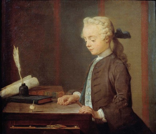 3/ - J.S. Chardin, Bambino che gioca con una trottola, 1705, Parigi, Louvre, �Foto Scala, Firenze.