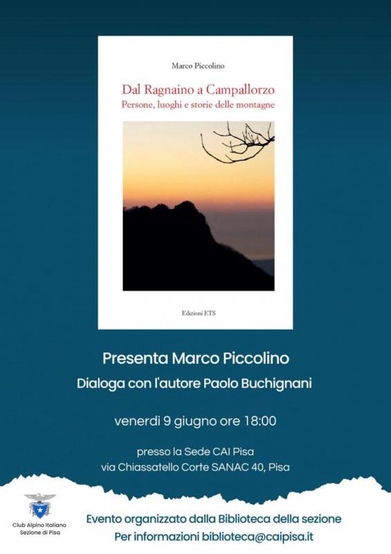 Presentazione del libro DAL RAGNAINO A CAMPALLORZO. Persone, luoghi e storie delle montagne