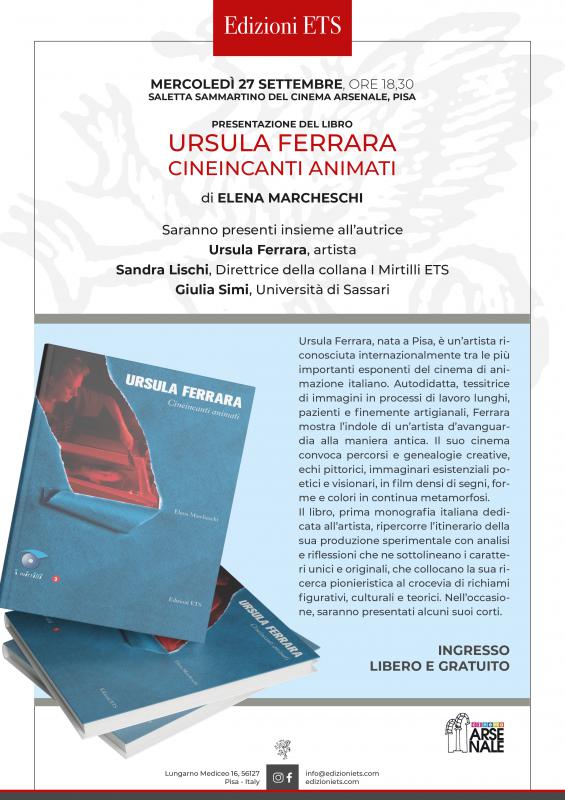 Cinema Arsenale: presentazione del libro URSULA FERRARA. Cineincanti animati  di ELENA MARCHESCHI