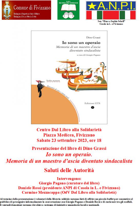 IO SONO UN OPERAIO: presentazione del libro di Dino Grassi