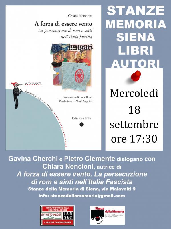 Presentazione del libro A forza di essere vento. La persecuzione di rom e sinti nell'Italia fascista