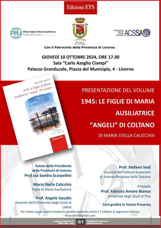 Presentazione del libro 1945: le Figlie di Maria Ausiliatrice angeli di Coltano