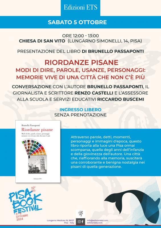 Riordanze pisane al PISA BOOK FESTIVAL 22 EDIZIONE