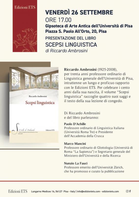 Presentazione del volume di Riccardo Ambrosini
