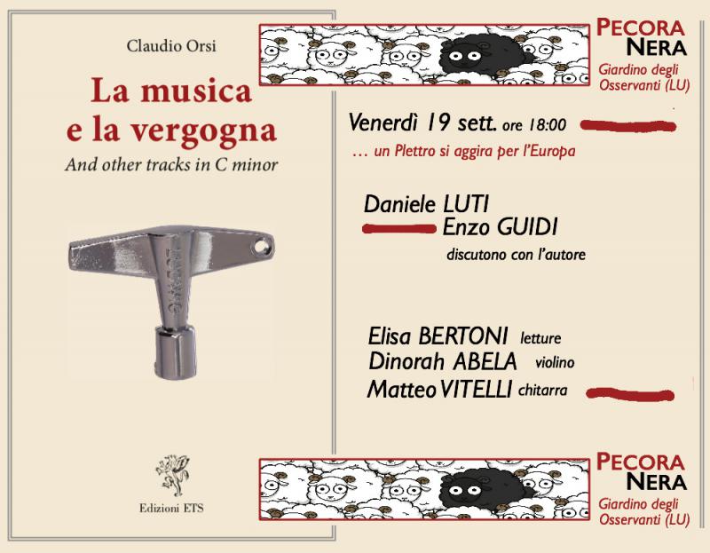 Presentazione del volume ''La musica e la vergogna. And other tracks in C minor'' di Claudio Orsi