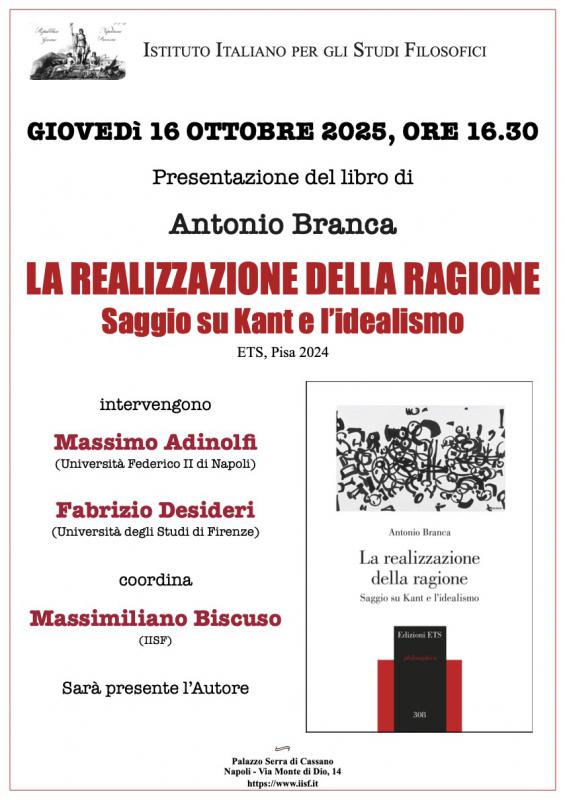 Presentazione del libro La realizzazione della ragione