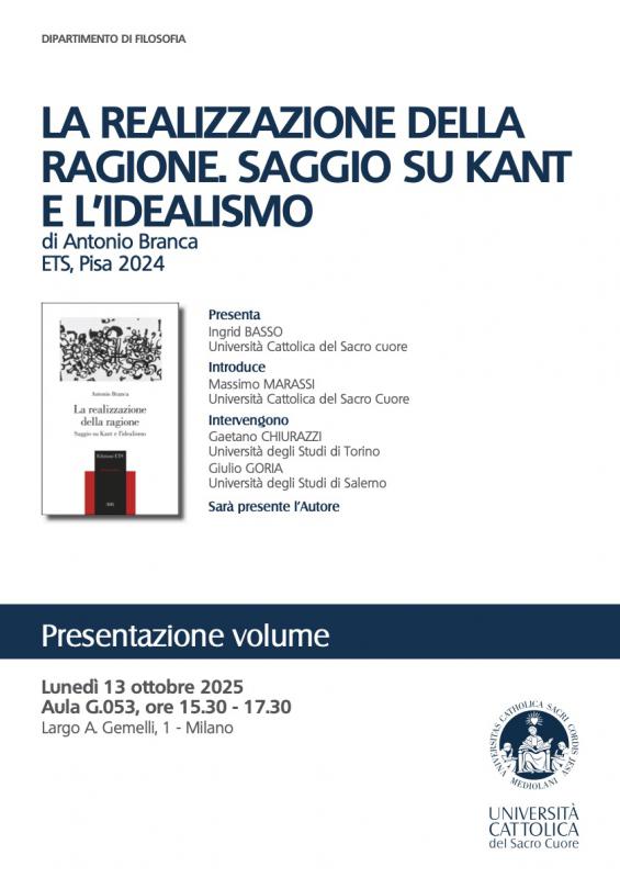 Presentazione del libro La realizzazione della ragione