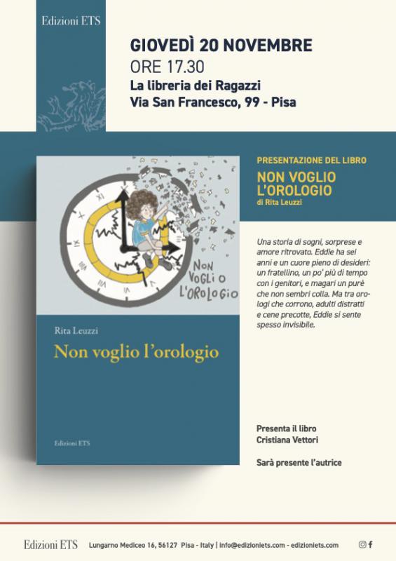 Presentazione del libro Non voglio l'orologio
