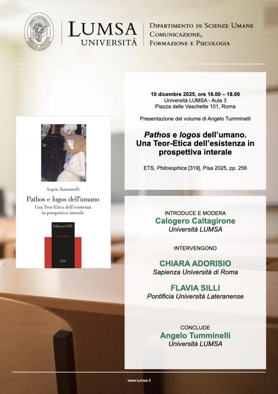 Presentazione del libro Pathos e logos dell'umano