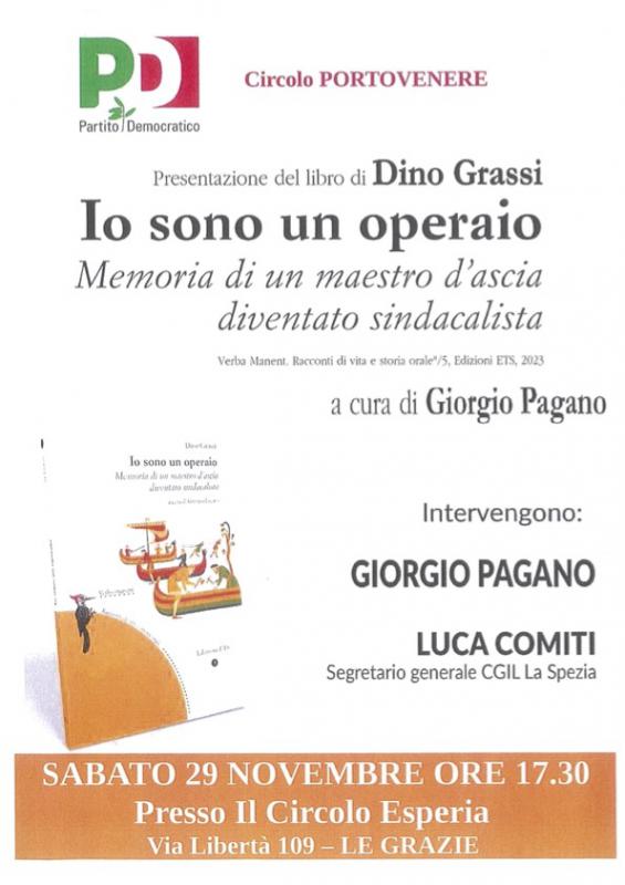 Presentazione del libro io sono un operaio