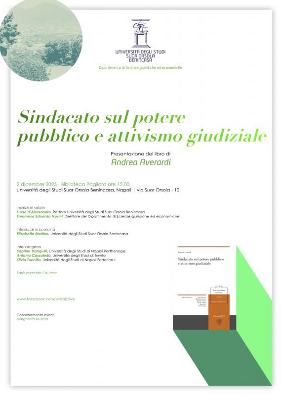 Presentazione del libro Sindacato sul potere pubblico e attivismo giuridico
