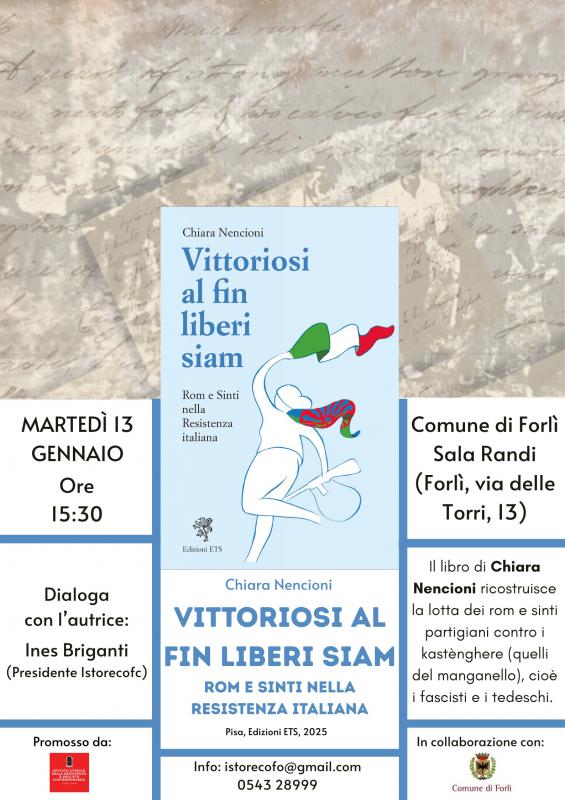 Presentazione del libro Vittoriosi al fin liberi siam