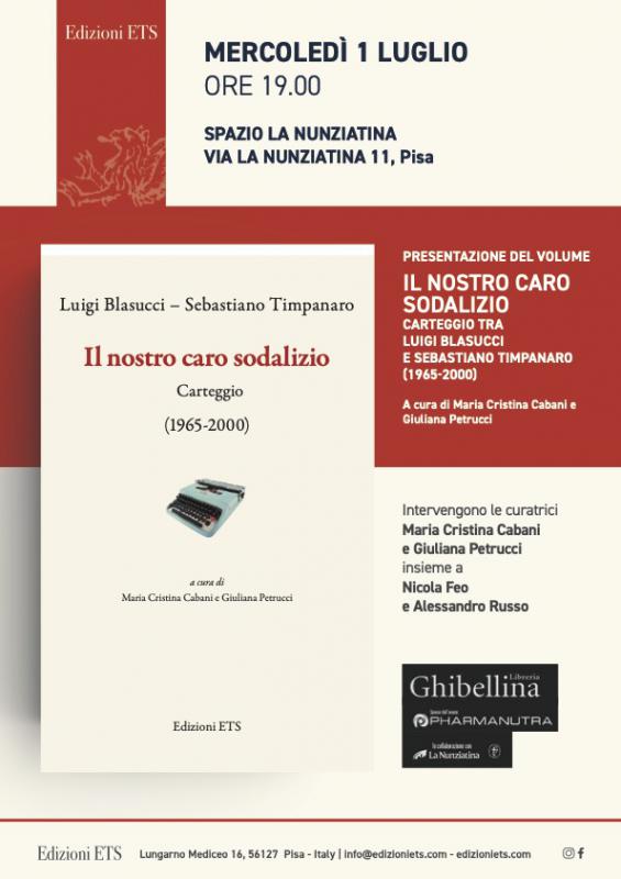 Presentazione del libro Il nostro caro sodalizio
