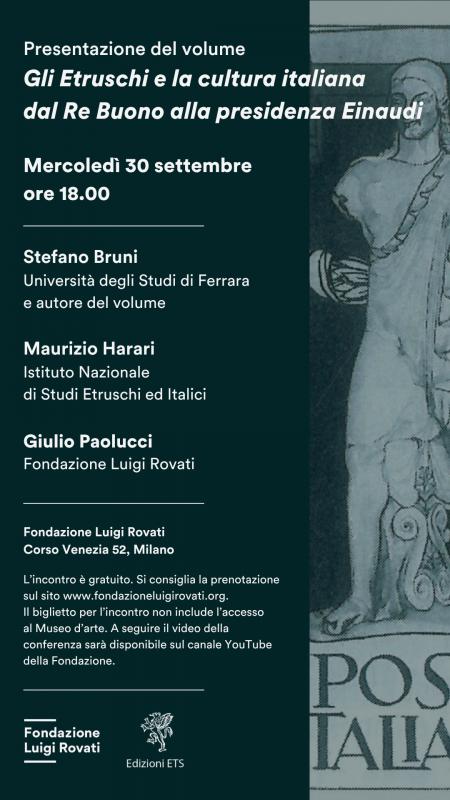 Presentazione del volume Gli Etruschi e la cultura italiana dal Re Buono alla presidenza Einaudi