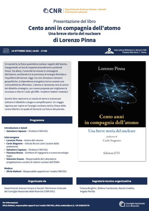 Presentazione del libro Cento anni in compagnia dell'atomo