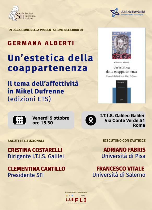 Presentazione del libro Un'estetica della coappartenenza