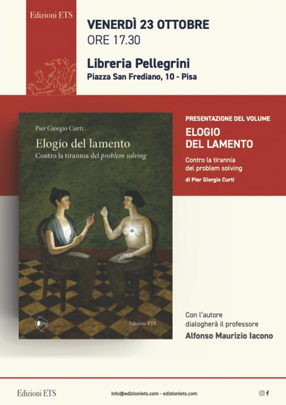 Presentazione del libro Elogio del lamento