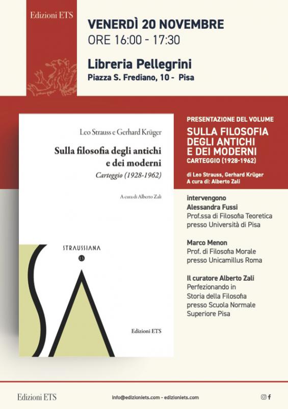 Presentazione del libro Sulla filosofia degli antichi e dei moderni