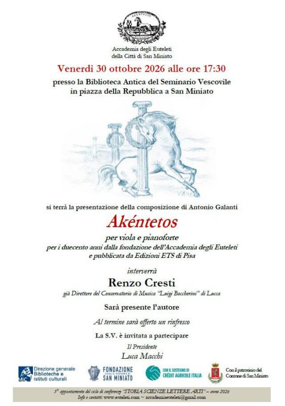 Presentazione del libro Ak�ntetos