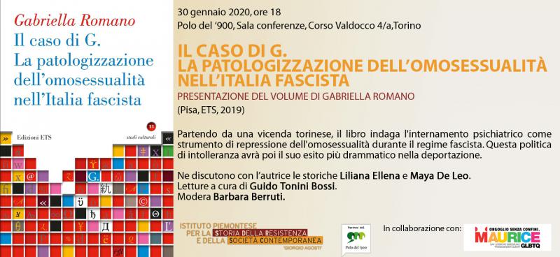 Prima presentazione per Il caso di G. La patologizzazione dellomosessualit nellItalia fascista