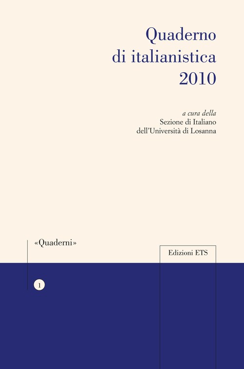 Quaderno di italianistica 2010