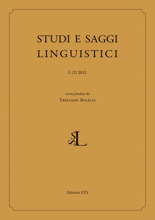 Studi e saggi linguistici L (2)