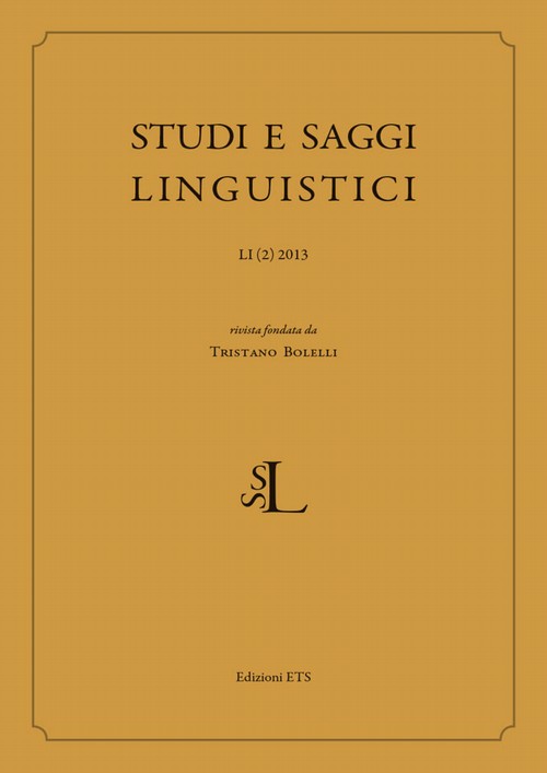 Studi e saggi linguistici LI (2)