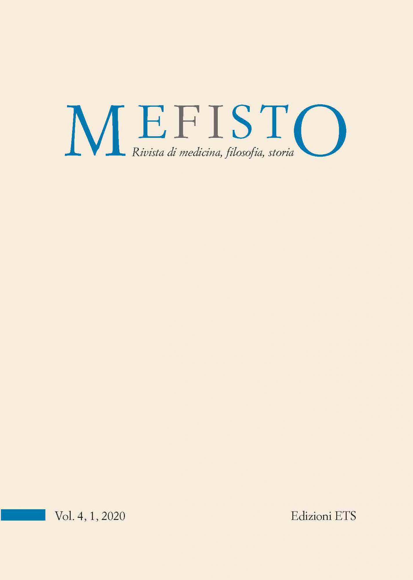 Mefisto. Rivista di medicina, filosofia, storia.Vol. 4, 1, 2020