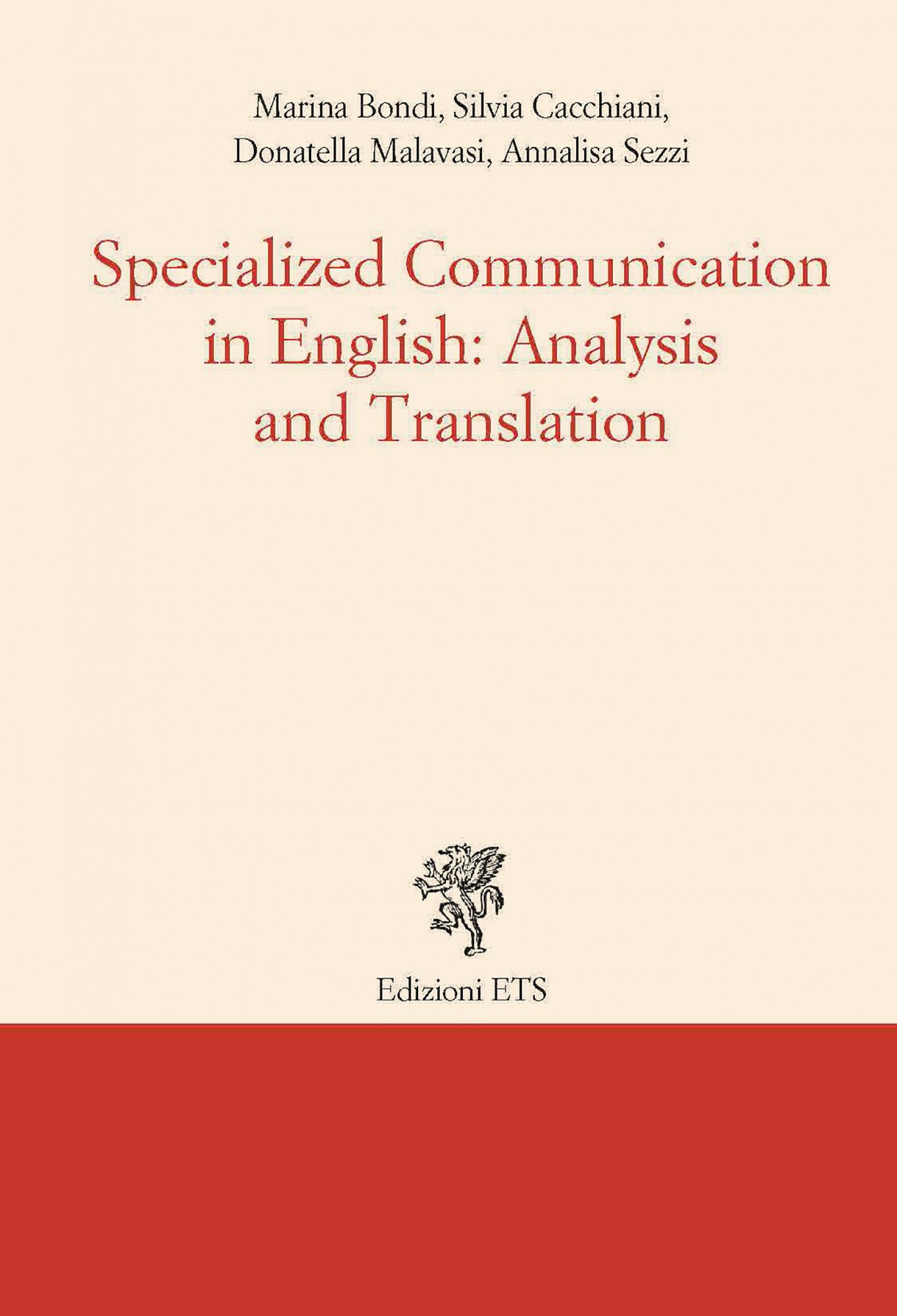 Specialized Communication in English: Analysis and Translation