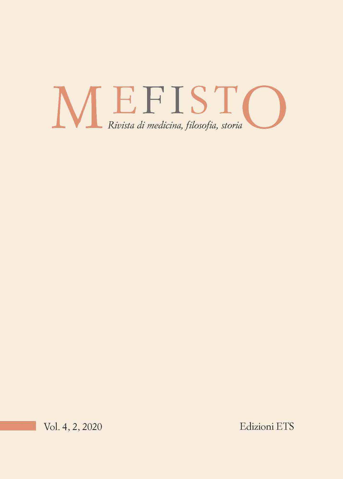Mefisto. Rivista di medicina, filosofia, storia.Vol. 4, 2, 2020