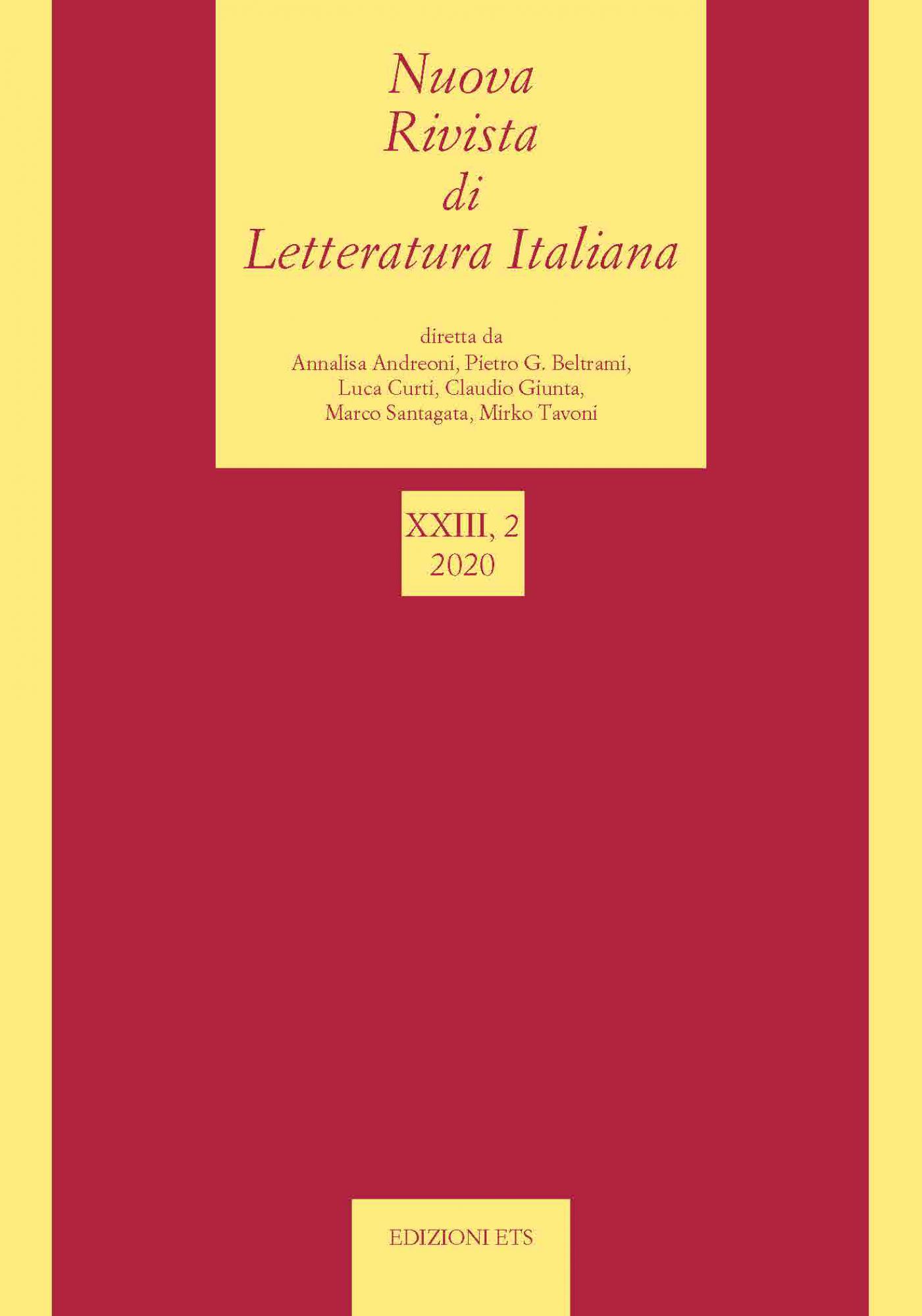 Nuova Rivista di Letteratura Italiana.2020, 2