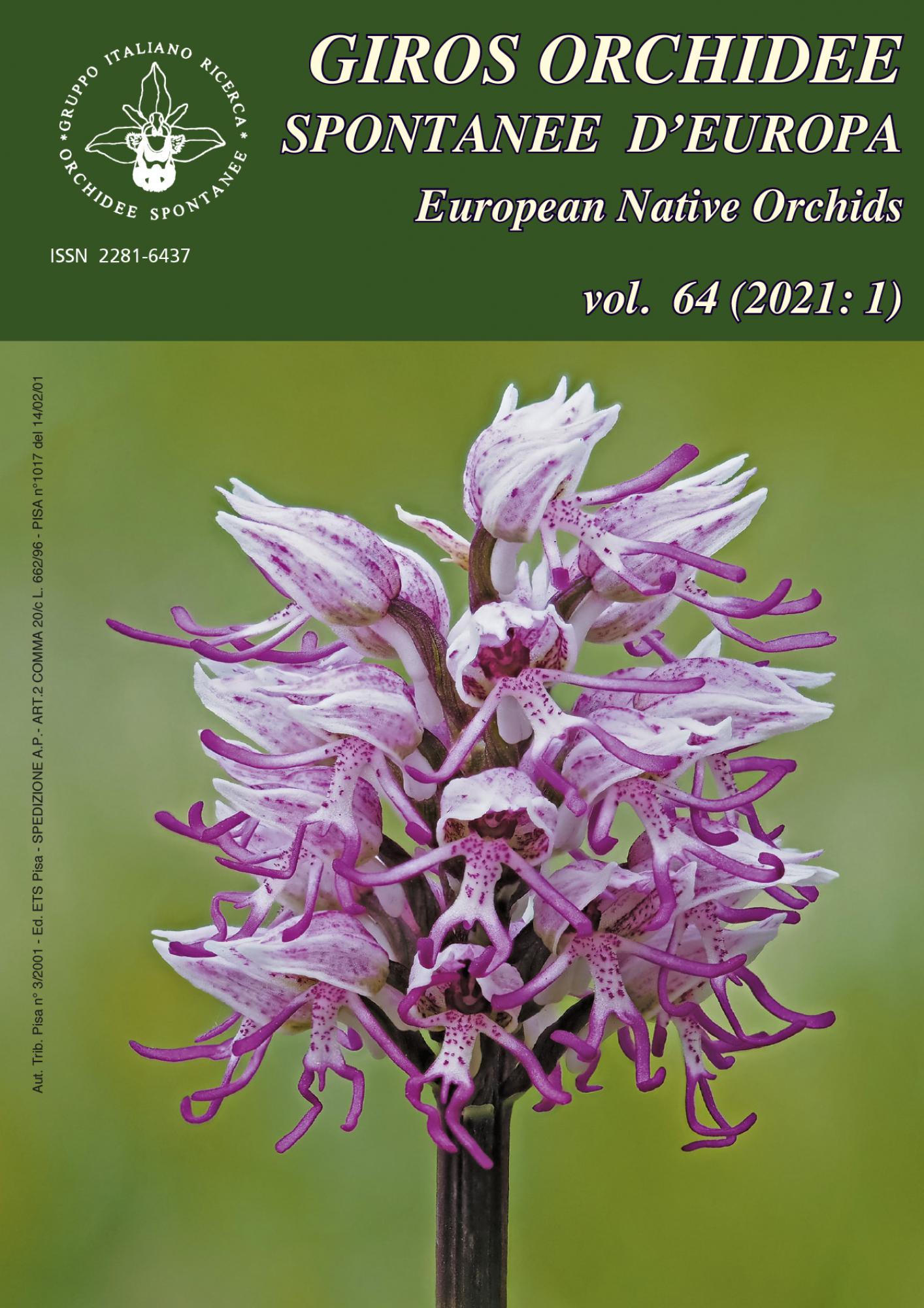 Orchidee spontanee d'Europa 1/2021.Rivista semestrale del GIROS