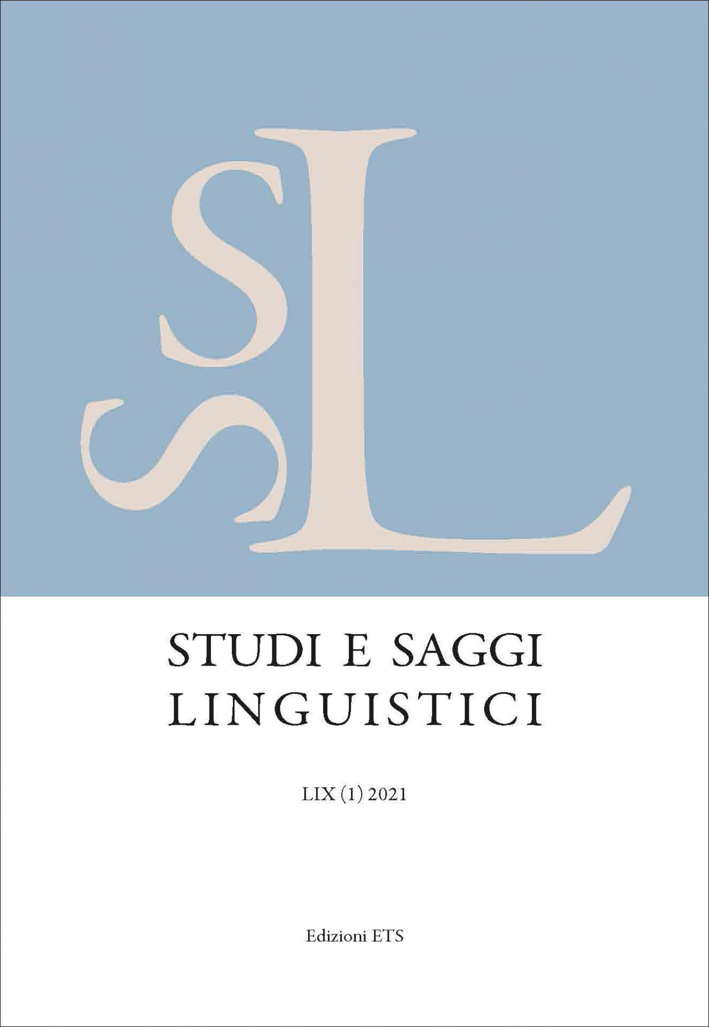 Studi e saggi linguistici .LIX/(1)2021