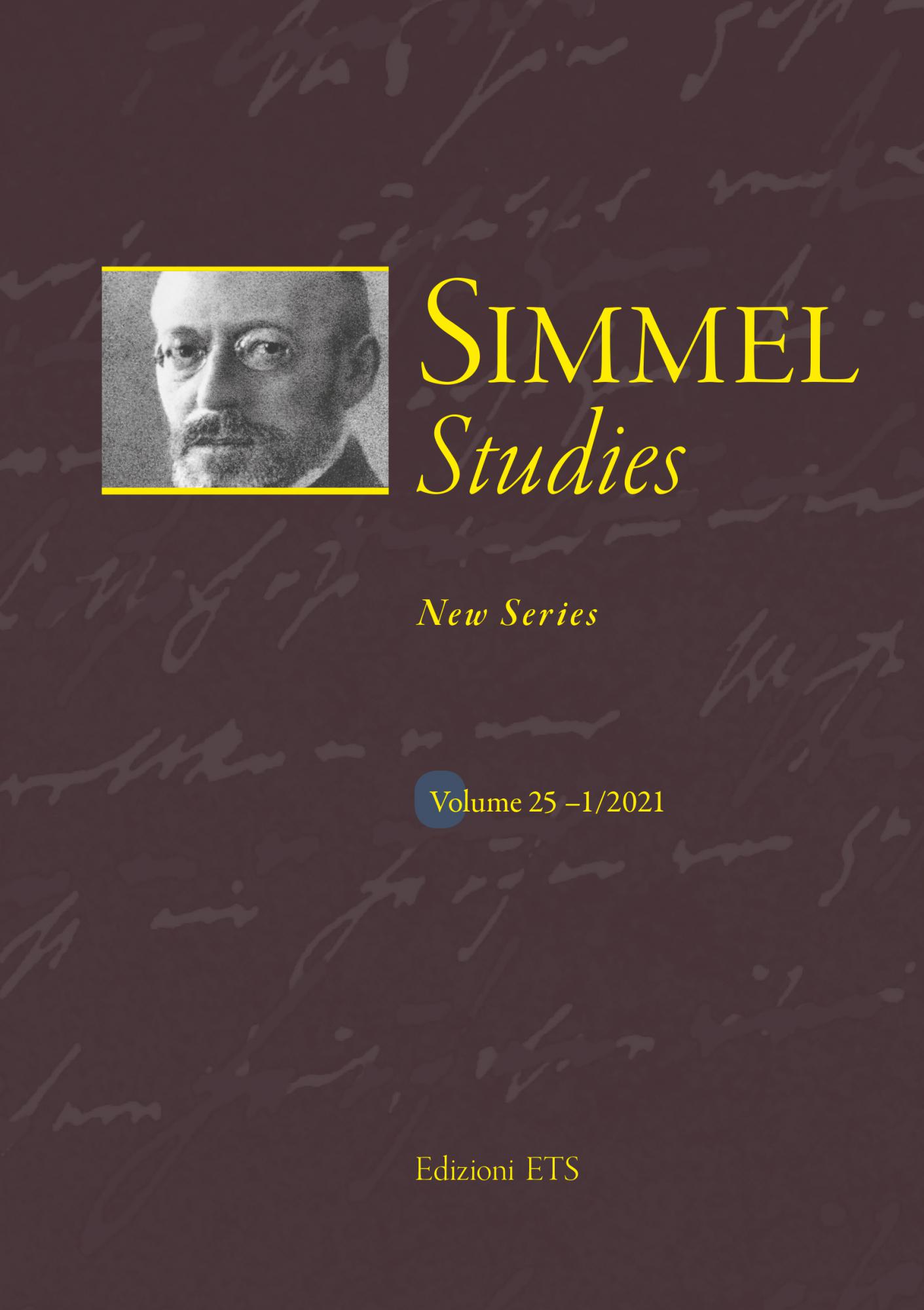 SIMMEL Studies.New Series Volume 25-1/2021