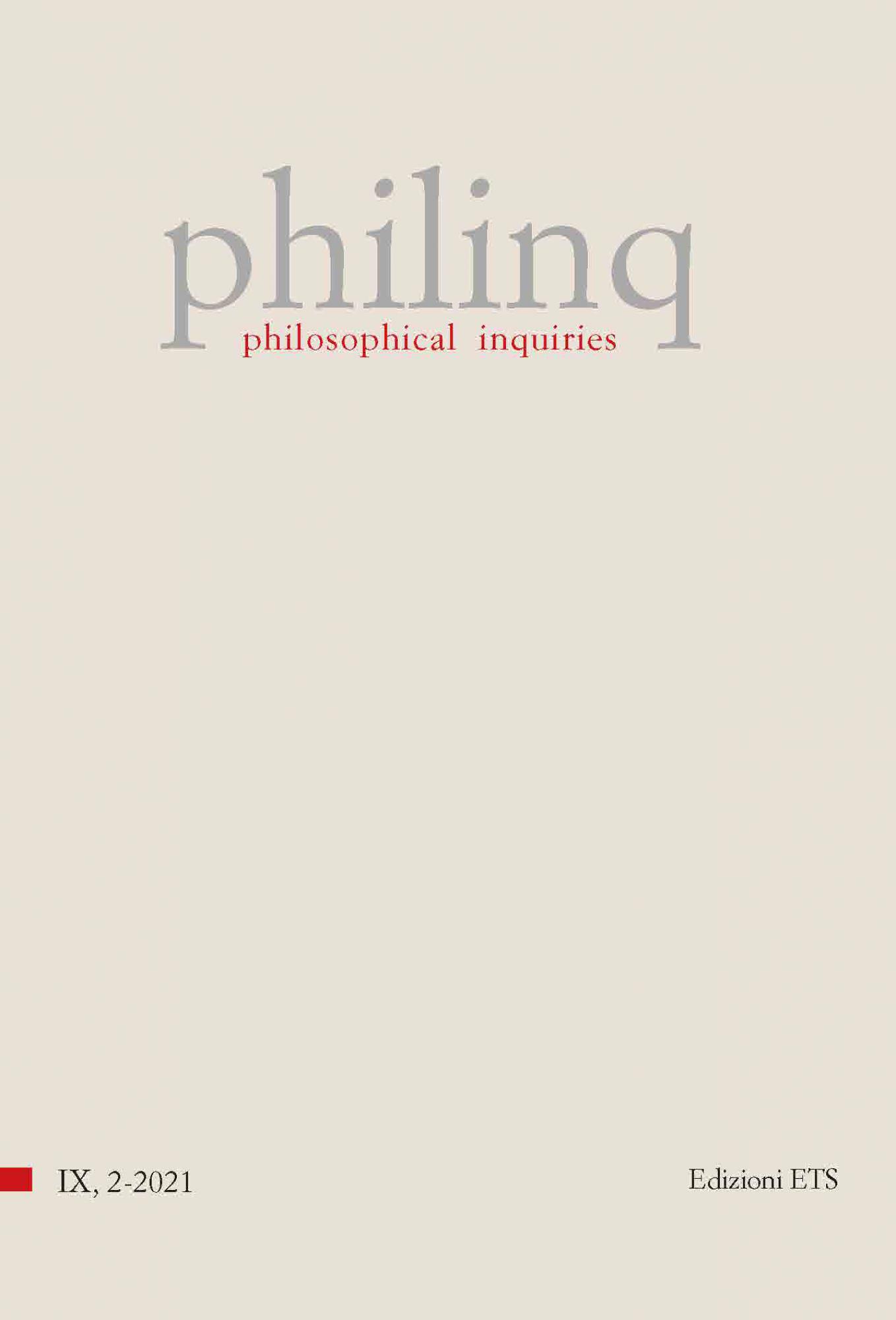 PHILOSOPHICAL INQUIRES<br />volume 9, 2-2021