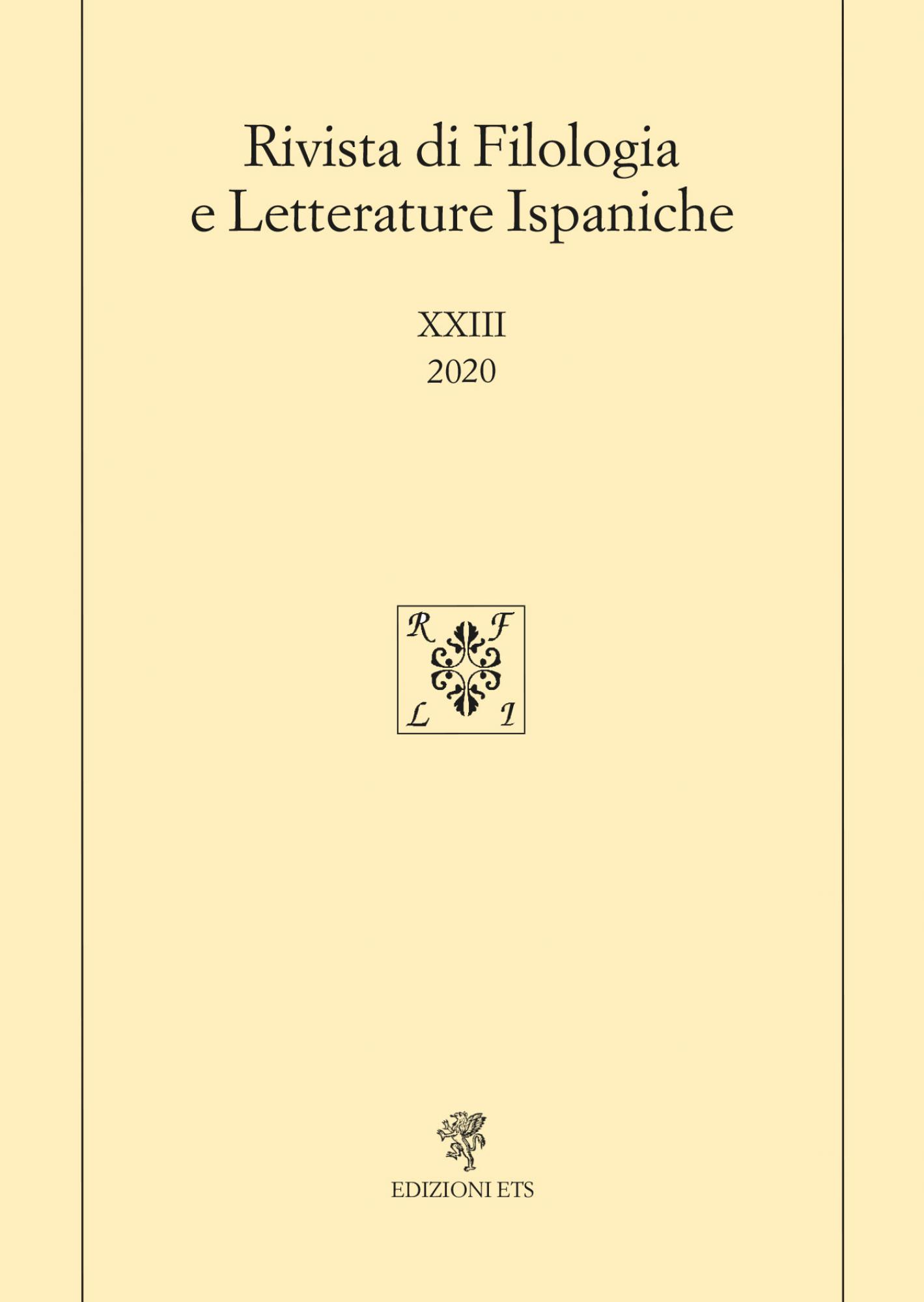 Rivista di Filologia e Letterature Ispaniche XXIII 2020