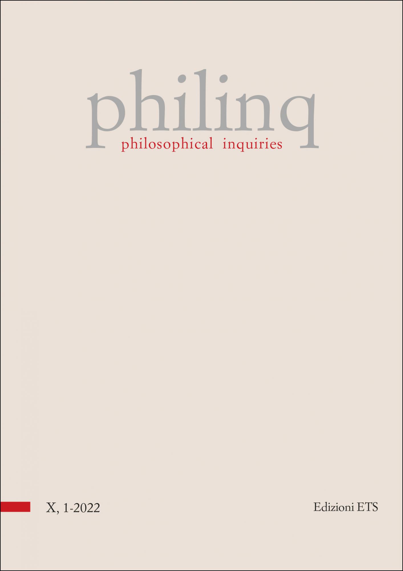 philosophical inquiries.volume 10, 1-2022