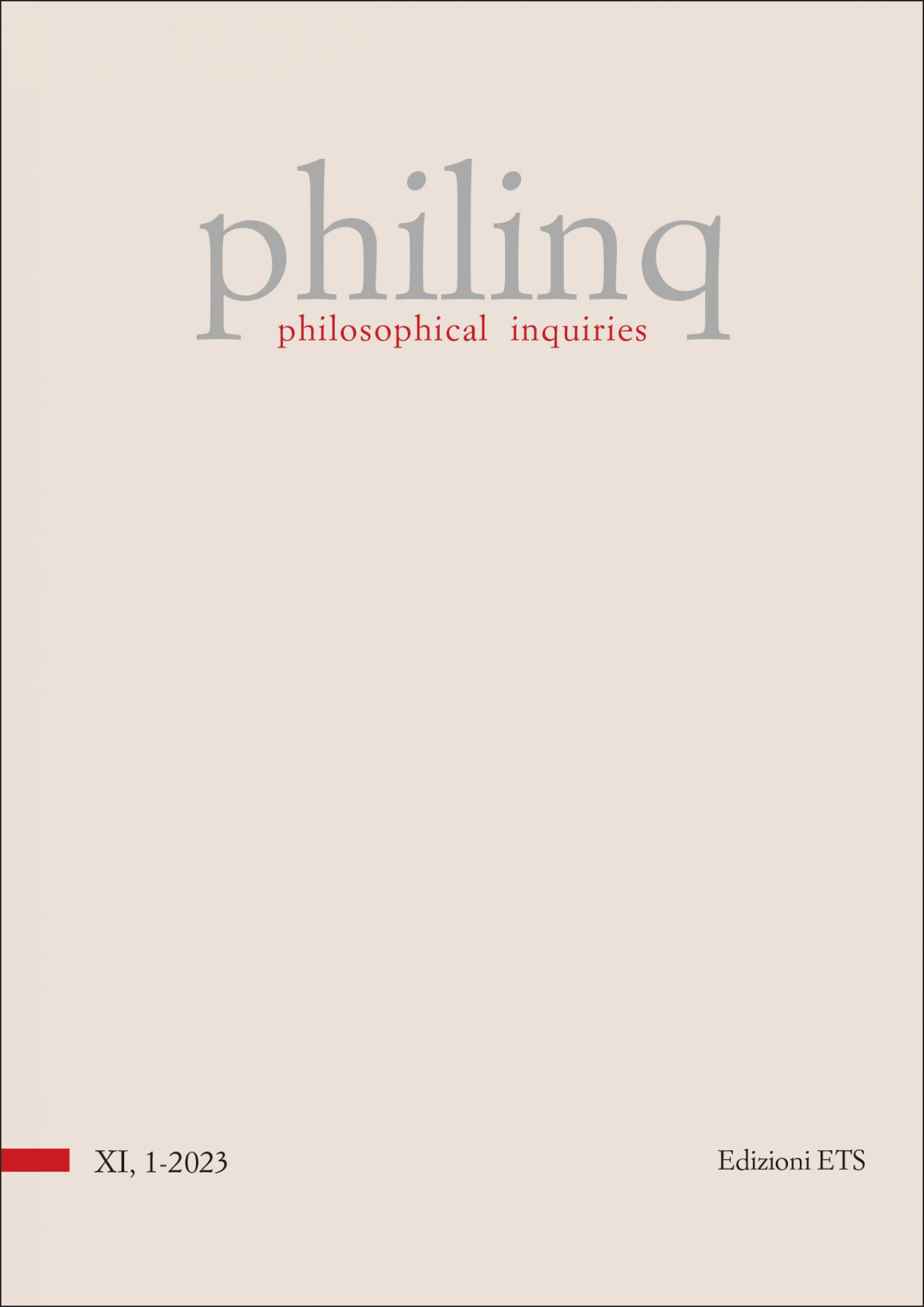 philosophical inquiries.volume 11, 1-2023