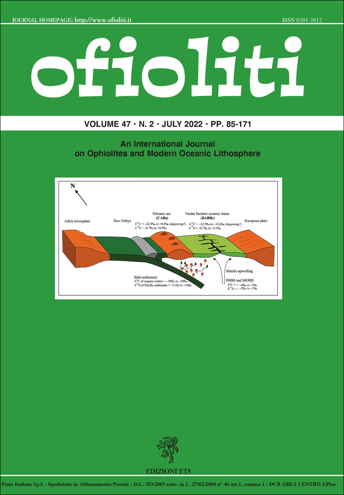 Ofioliti, vol. 47/n. 2-2022.An International Journal on Ophiolites and Modern Oceanic Lithosphere