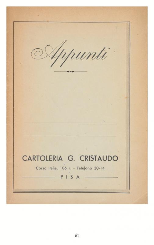 3/ - Possenti 1953. un taccuino inedito